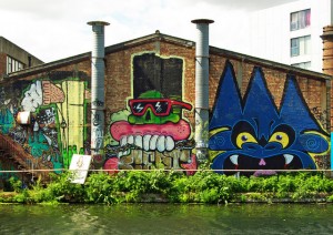 Graffiti, Fish Island, Hackney Wick. UK