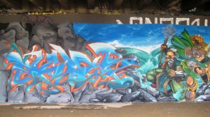 besancon septembre 2012 - Battle Chaser by Eklor et Mesh - graffiti (1)