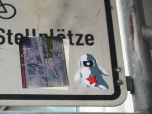 Street Art Freiburg DE 08.06.12 astronaute - sticker