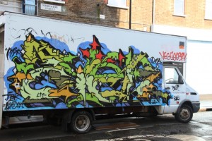 street art - Londres, UK - graffiti - camion