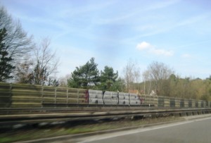 allemagne - graffiti - autoroute - Avril 2013 - ACAB