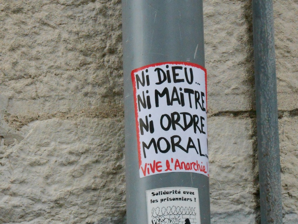 ni dieu ni maitre sticker besancon fev 2015