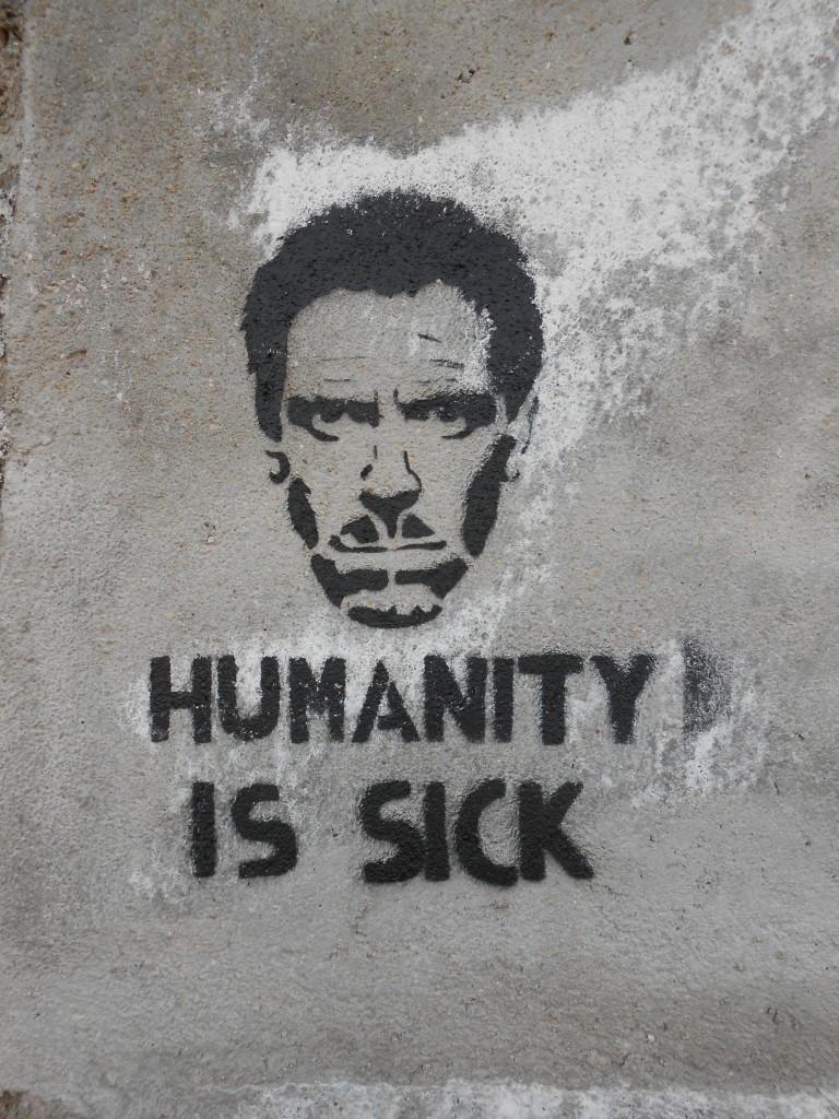 humanity is sick - pochoir hugh laurie - besanocn, mars 2015 (1)