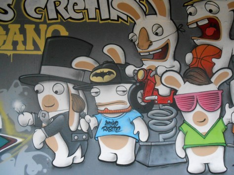 besancon, graffiti, avril 2014 Lapins Crétins Gang - Mesh - Wyker - Nacle (5)