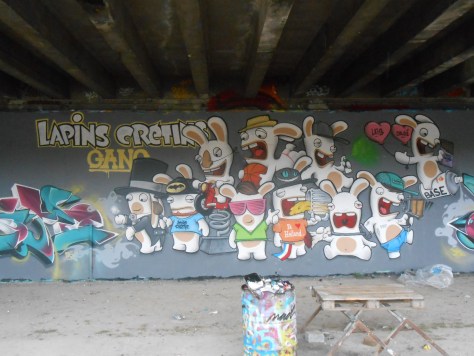 besancon, graffiti, avril 2014 Lapins Crétins Gang - Mesh - Wyker - Nacle (8)